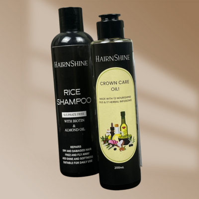 Shampoo and oil combo